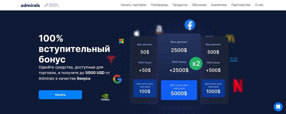 Welcome Bonus от Admirals